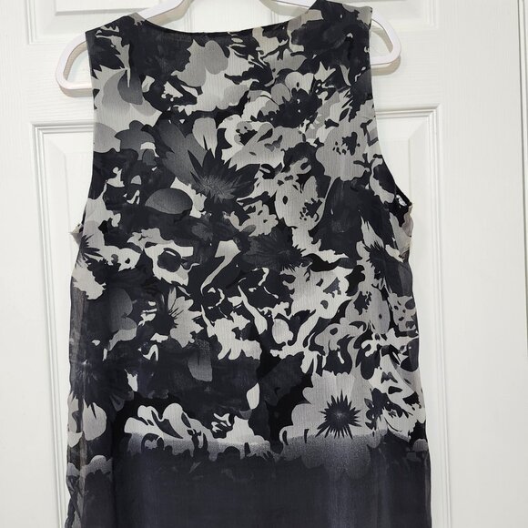 Dex Women's Sleeveless Lace Flowy Top ~ Gray and Black ~ Size XL (Extra Large) ~ - Picture 5 of 5